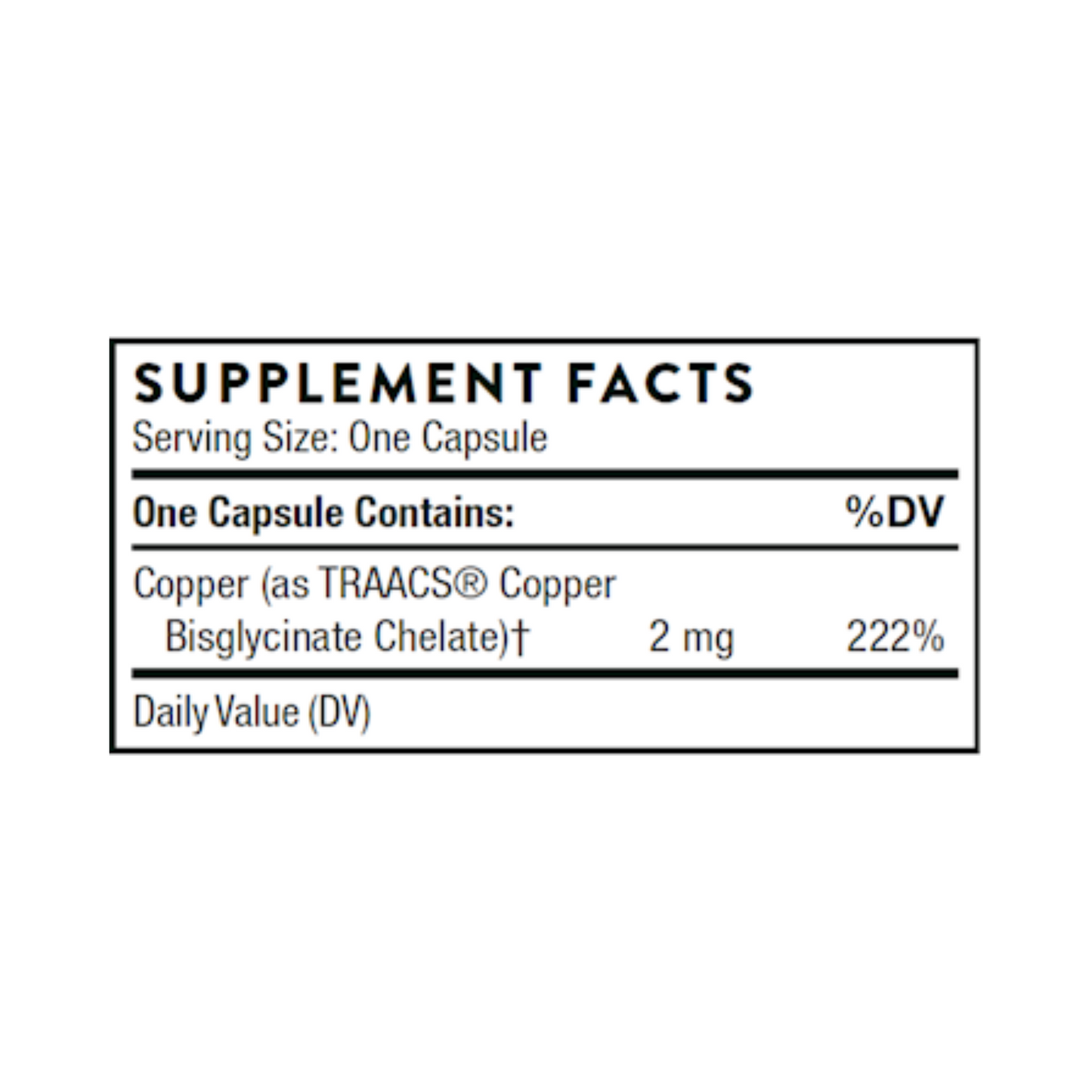 Copper Bisglycinate 60 vegcaps
