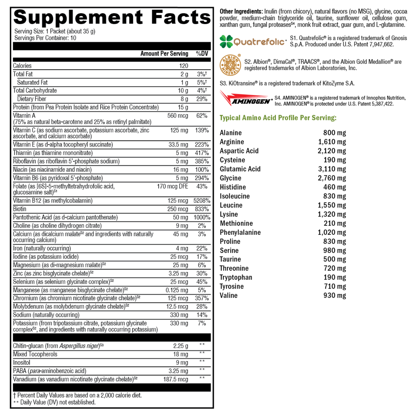 FIT Food Lean Complete Dutch Chocolate Sugar- & Stevia-Free 10 Servings