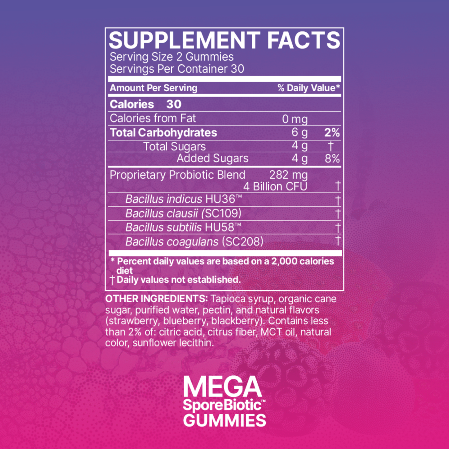 MegaSporeBiotic Gummies 60ct