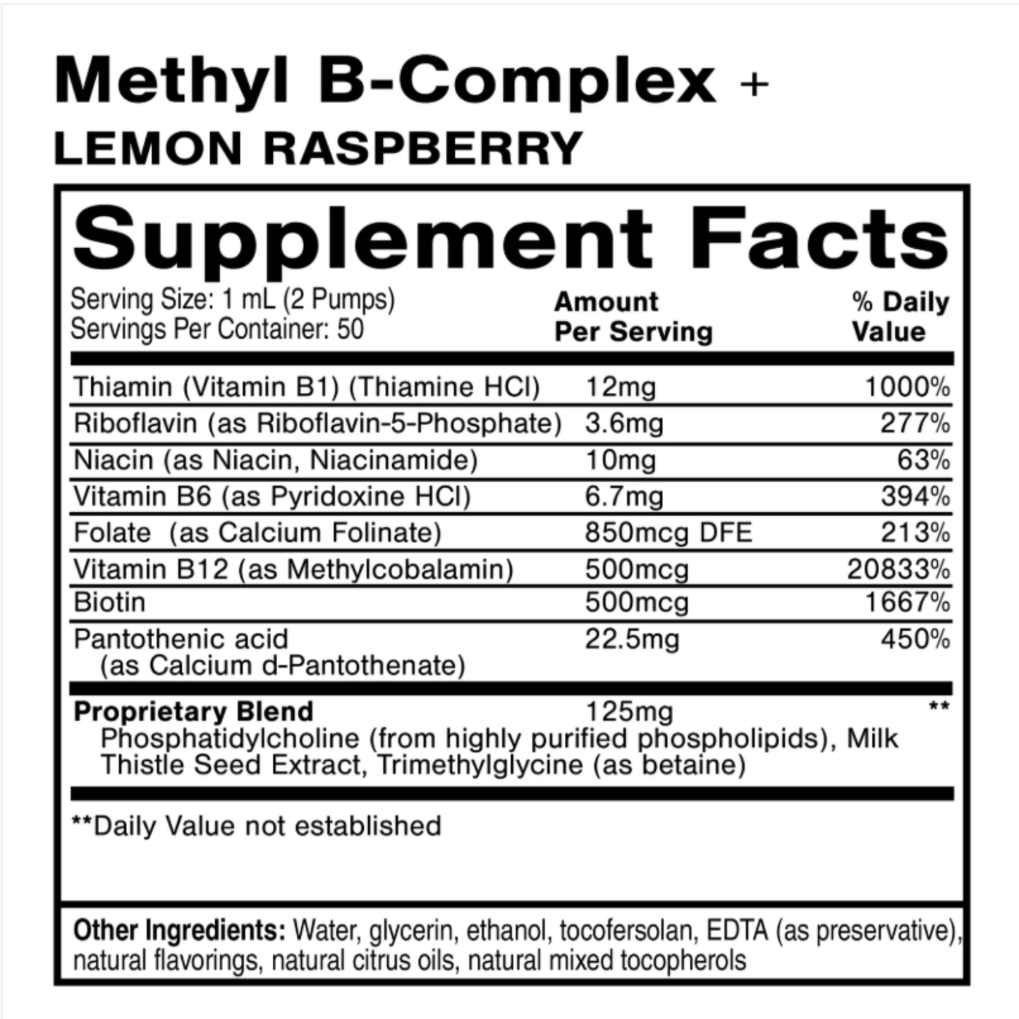 Methyl B-Complex 1.7 FL OZ (50mL)