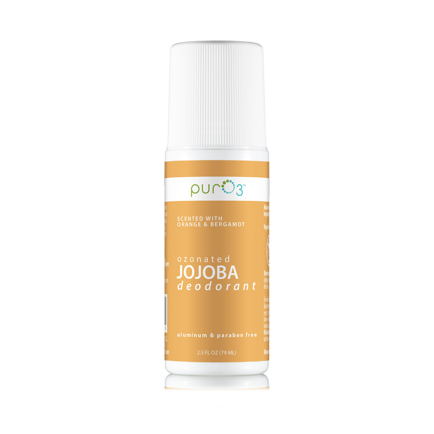 Ozone-Infused Jojoba Oil Roll On Deodorant - Orange & Bergamot