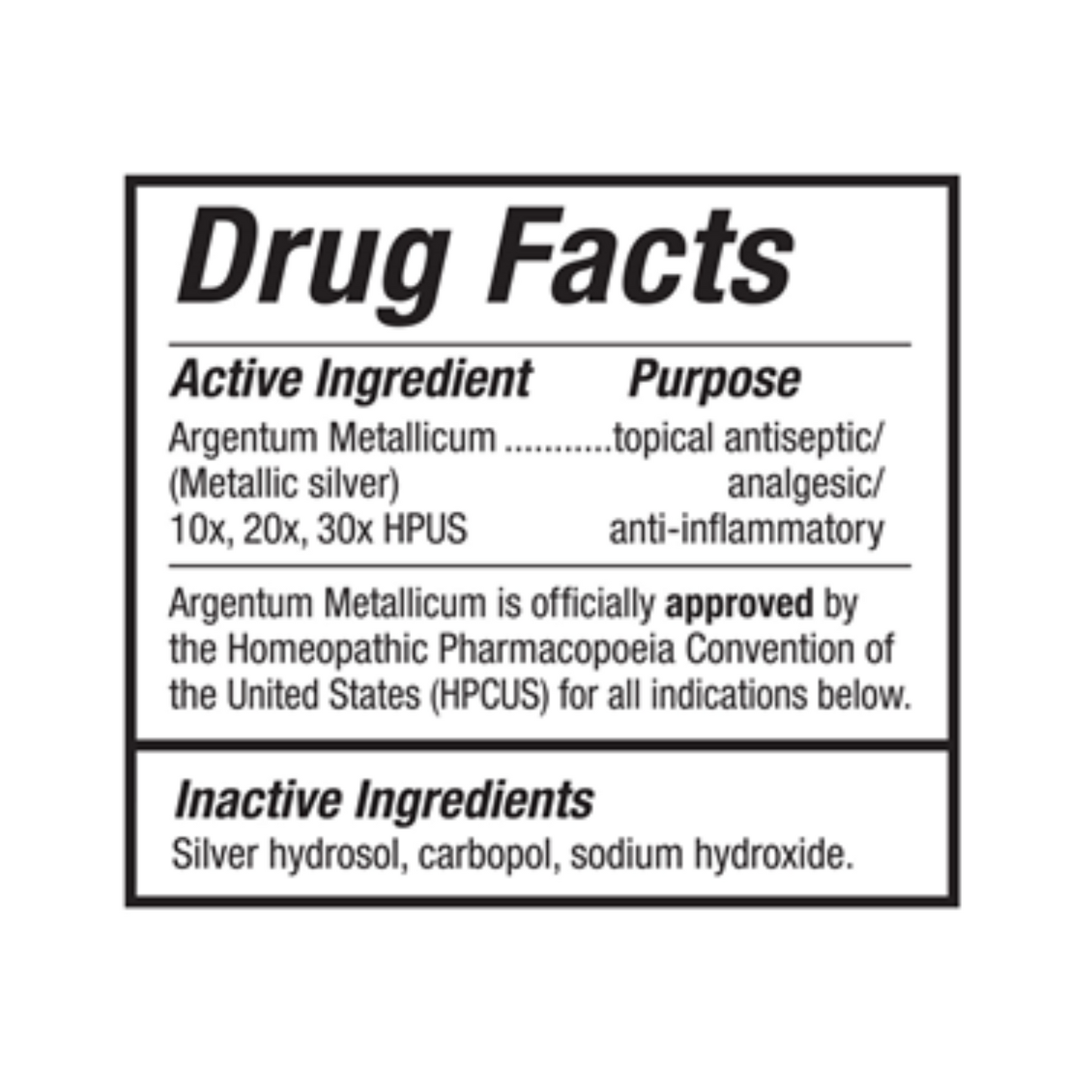 Silver Homeopathic First Aid Pro 2 fl oz Gel