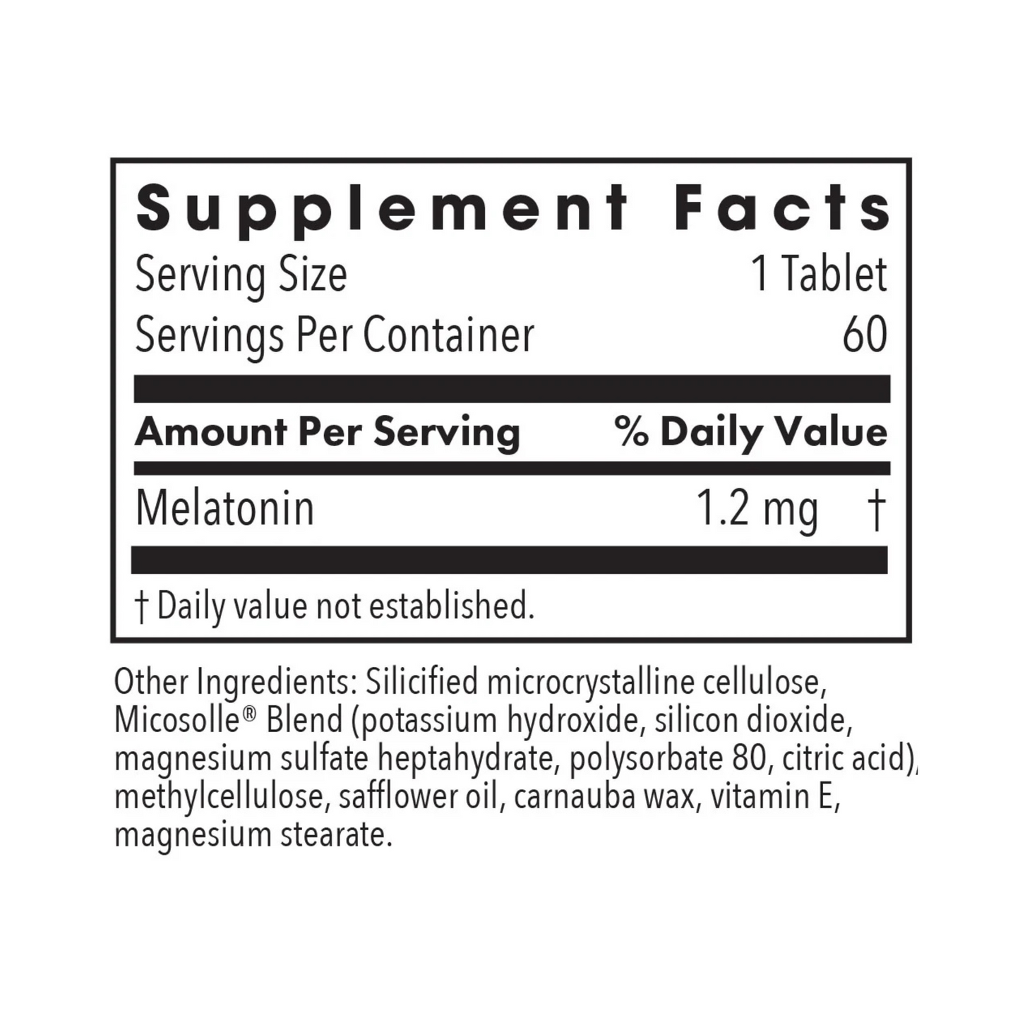 Slow Motion Melatonin 1.2mg 60 tabs