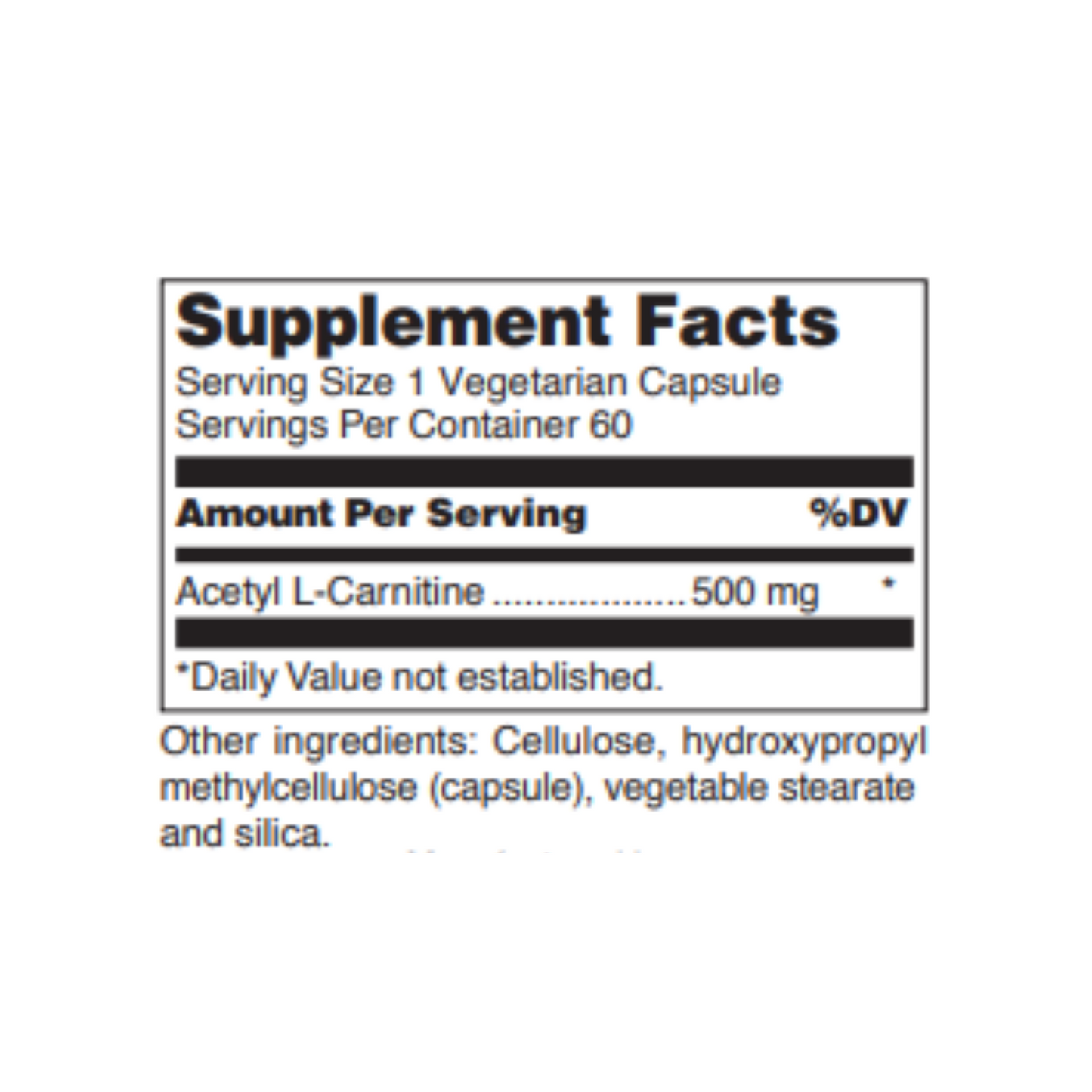 ACETYL-L-CARNITINE 500 mg 60 caps