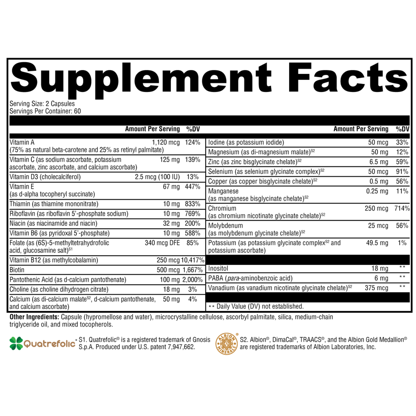 ActivNutrients without Iron 120 Capsules