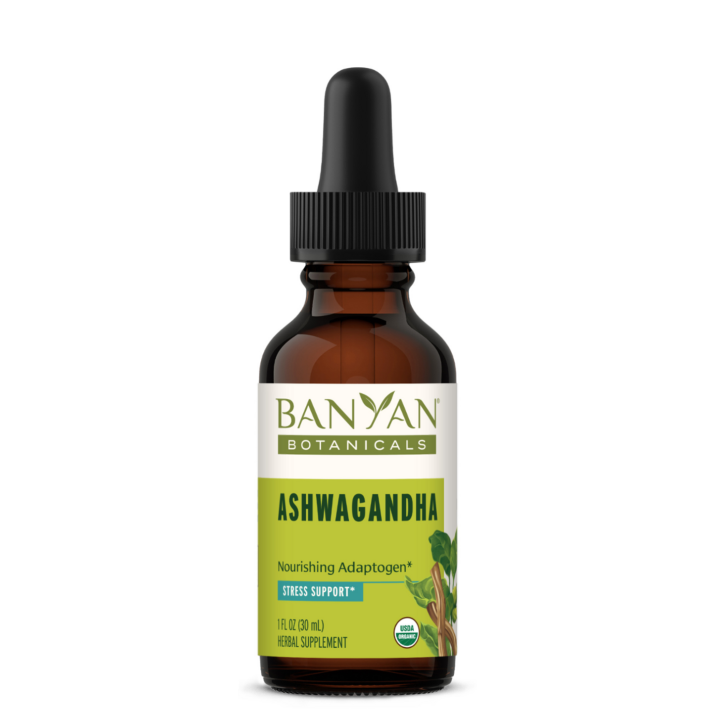 Ashwagandha Liquid Extract, Organic 1 oz
