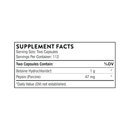 Betaine HCL & Pepsin