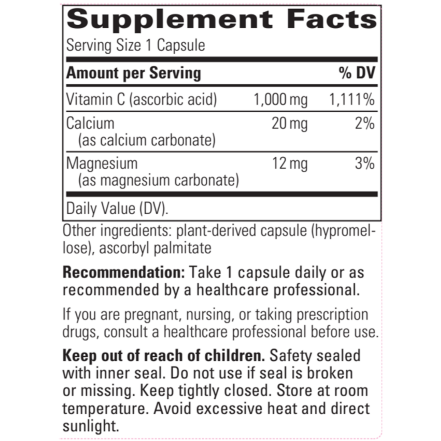Buffered Vitamin C 1000 mg 60 vegcaps