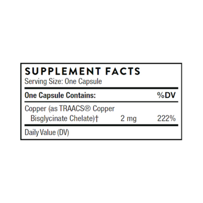 Copper Bisglycinate 60 vegcaps