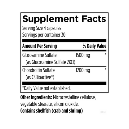 Glucosamine Chondroitin 120 Capsules