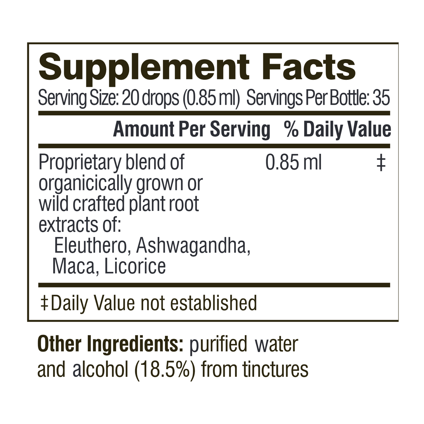 Herbal Adrenal Support Formula 1 oz