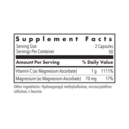 Magnesium Ascorbate 100 vecaps