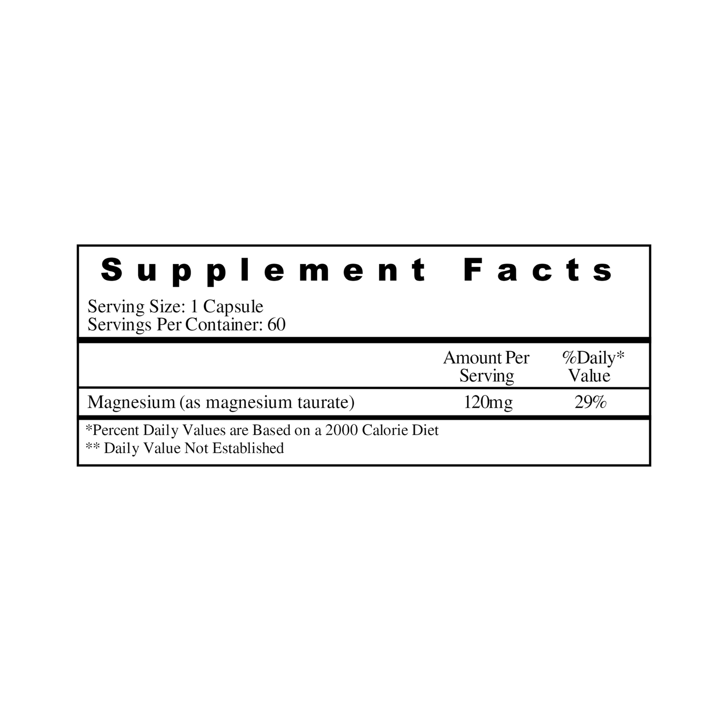 Magnesium Taurate 120 mg