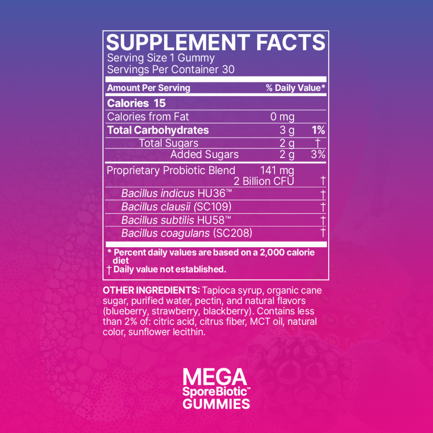 MegaSporeBiotic Gummies Kids 30 Count