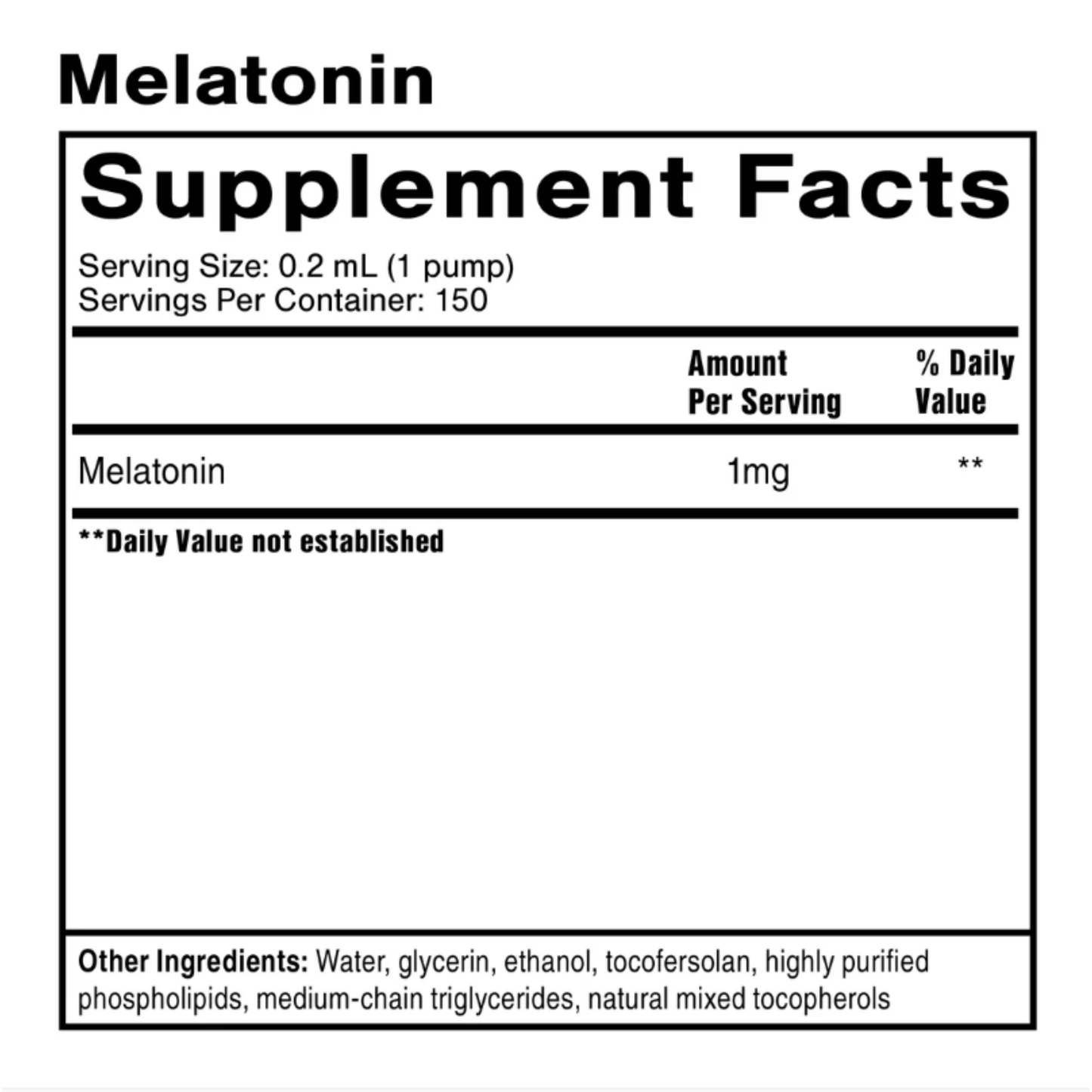 Melatonin 1.0 FL OZ (30mL)