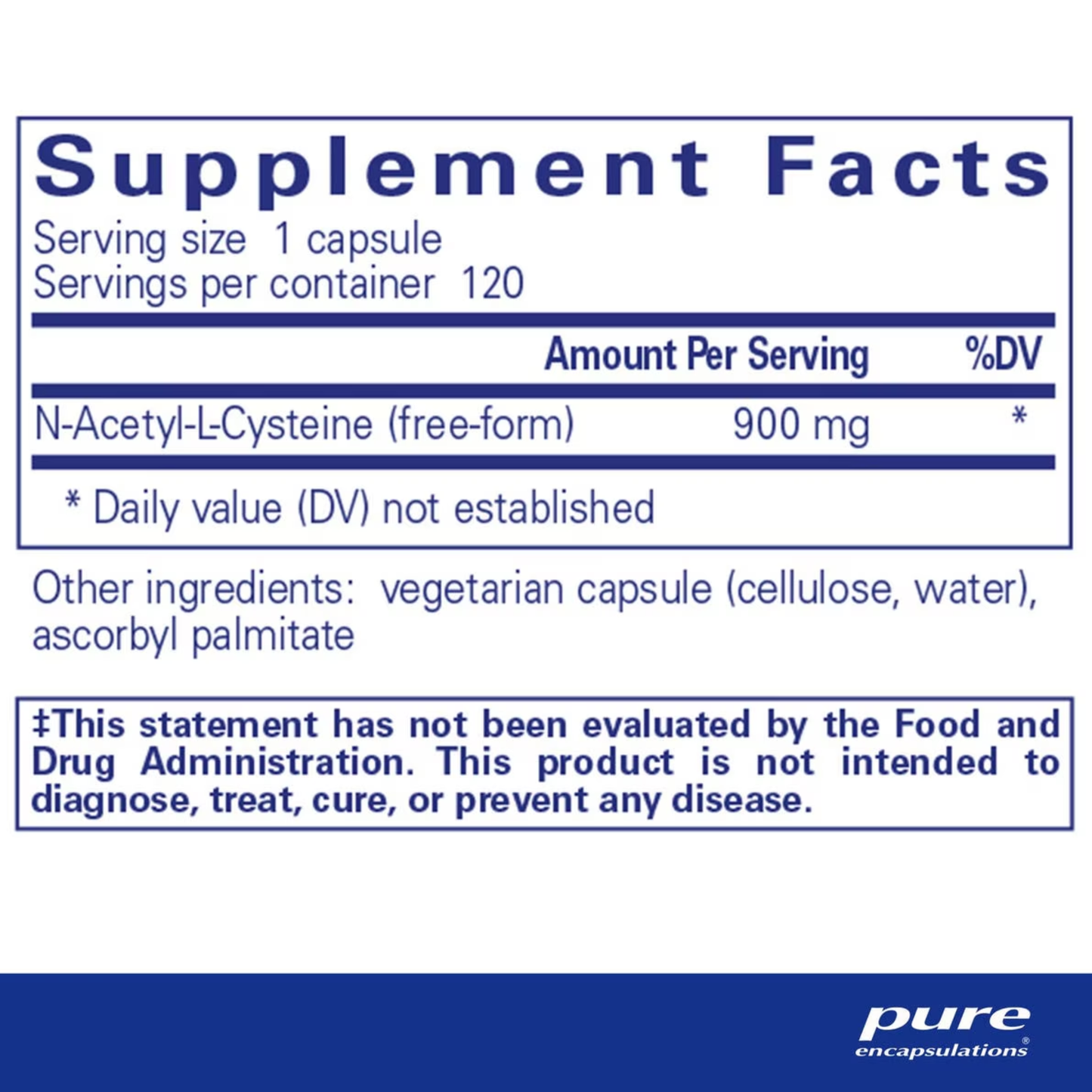 NAC (n-acetyl-l-cysteine) 900 mg 120ct