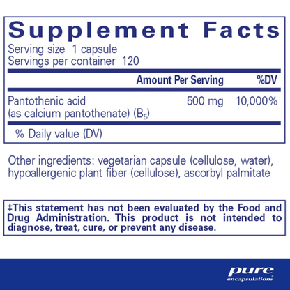 Pantothenic Acid 120's