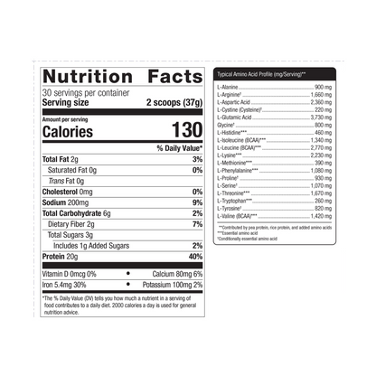 Perfect Protein® Pea & Rice Vanilla 30 servings
