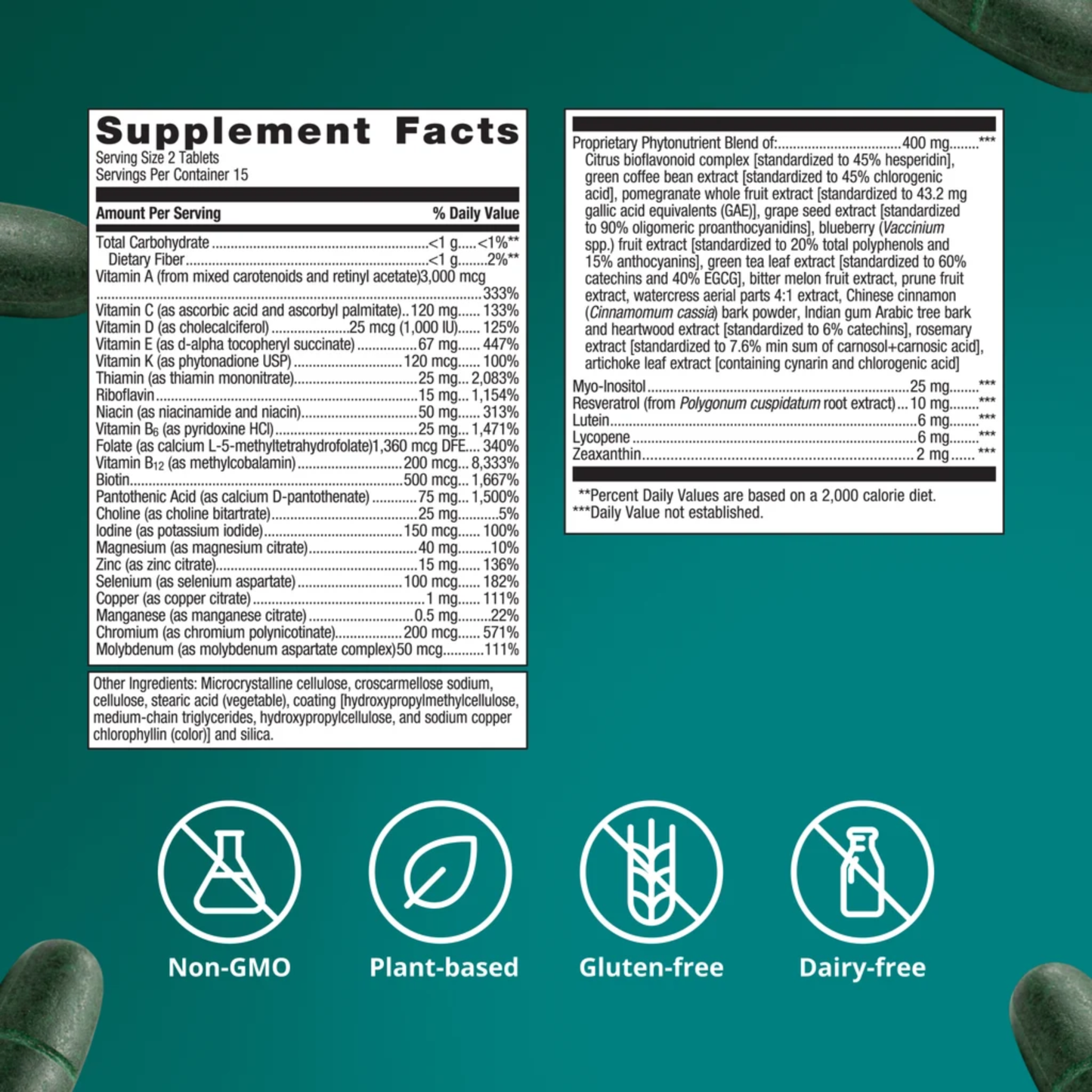 PhytoMulti Multivitamin Tablets