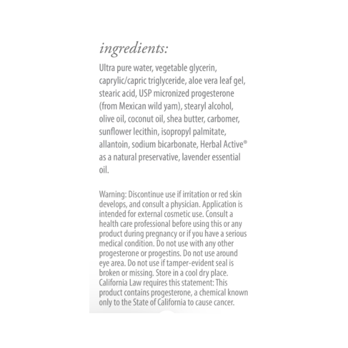 Platt PRO 5% Progesterone Cream