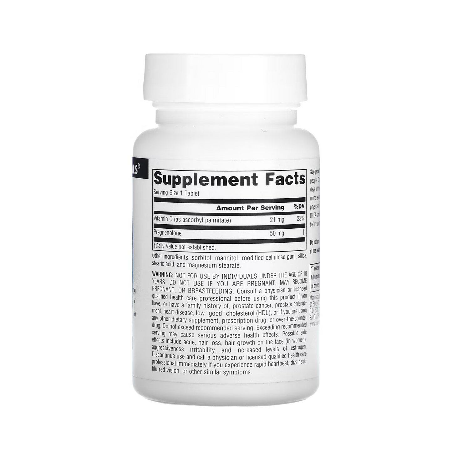 Pregnenolone, 50 mg, 120 Tablets