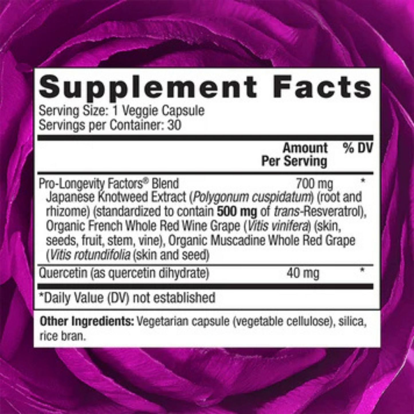 Resveratrol 500mg 30 vegcaps