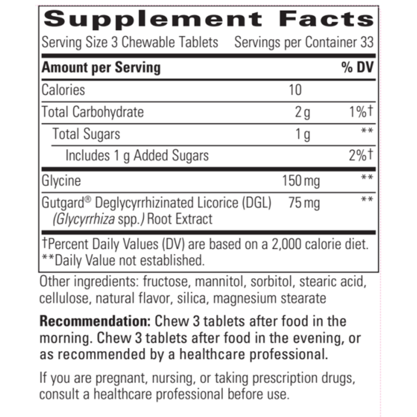 Rhizinate DGL 100 chewtabs