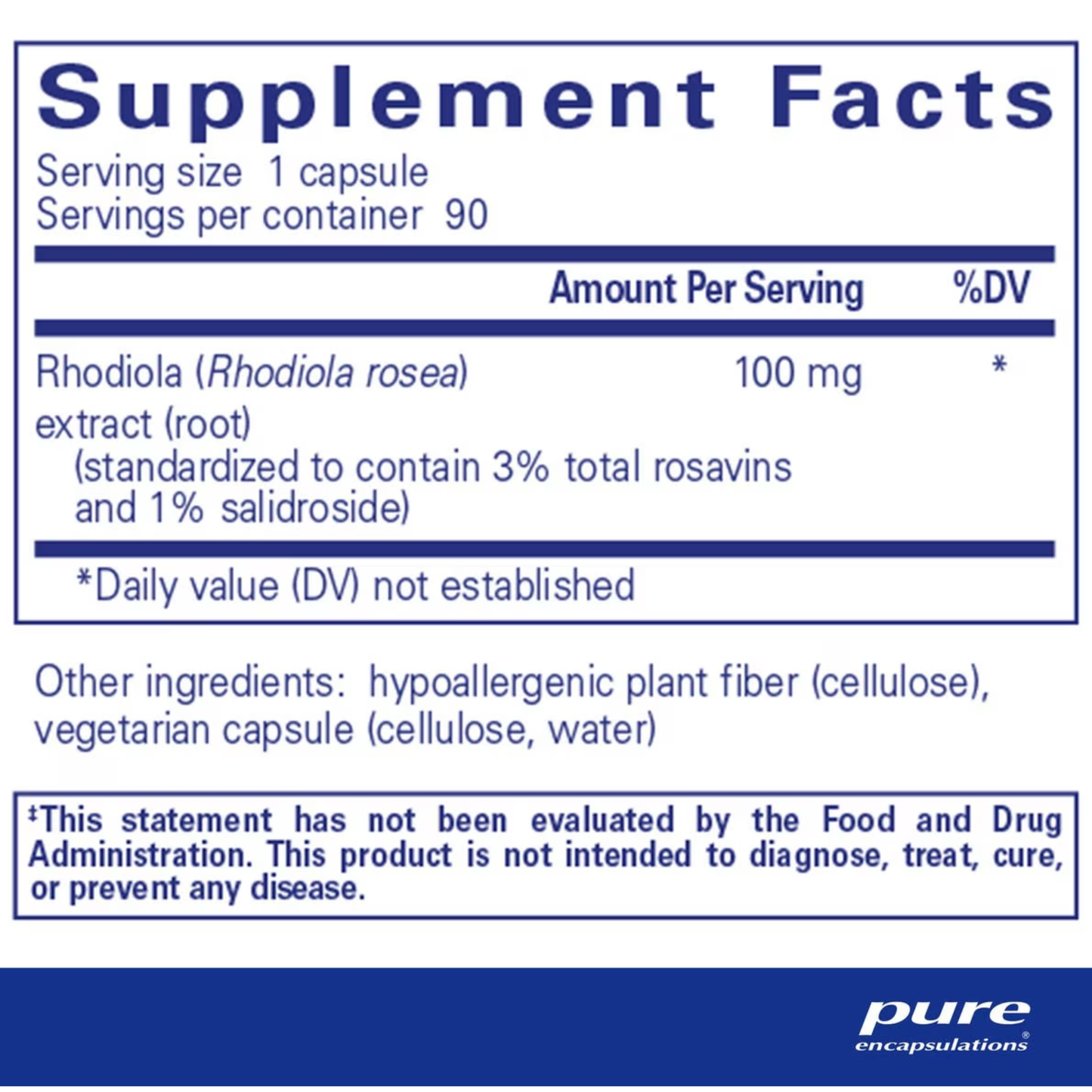 Rhodiola Rosea 100 mg