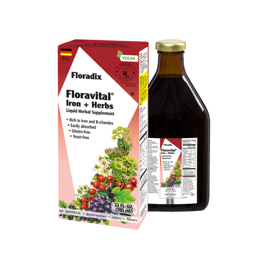 Floradix Floravital Iron + Herbs Liquid Iron and Vitamin (Vegan) 700ml