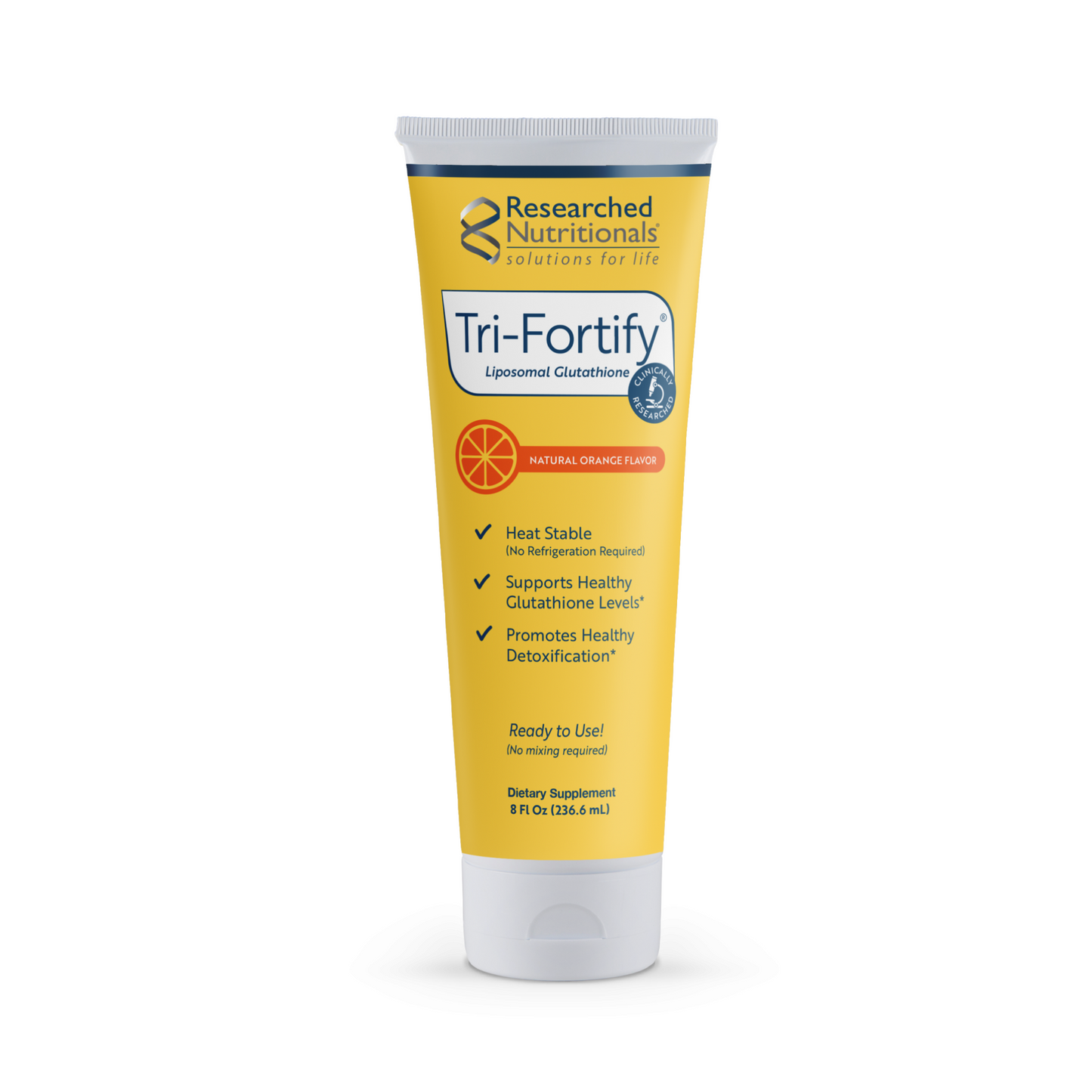Tri-Fortify Orange Liposomal Glutathione – Orange Tube