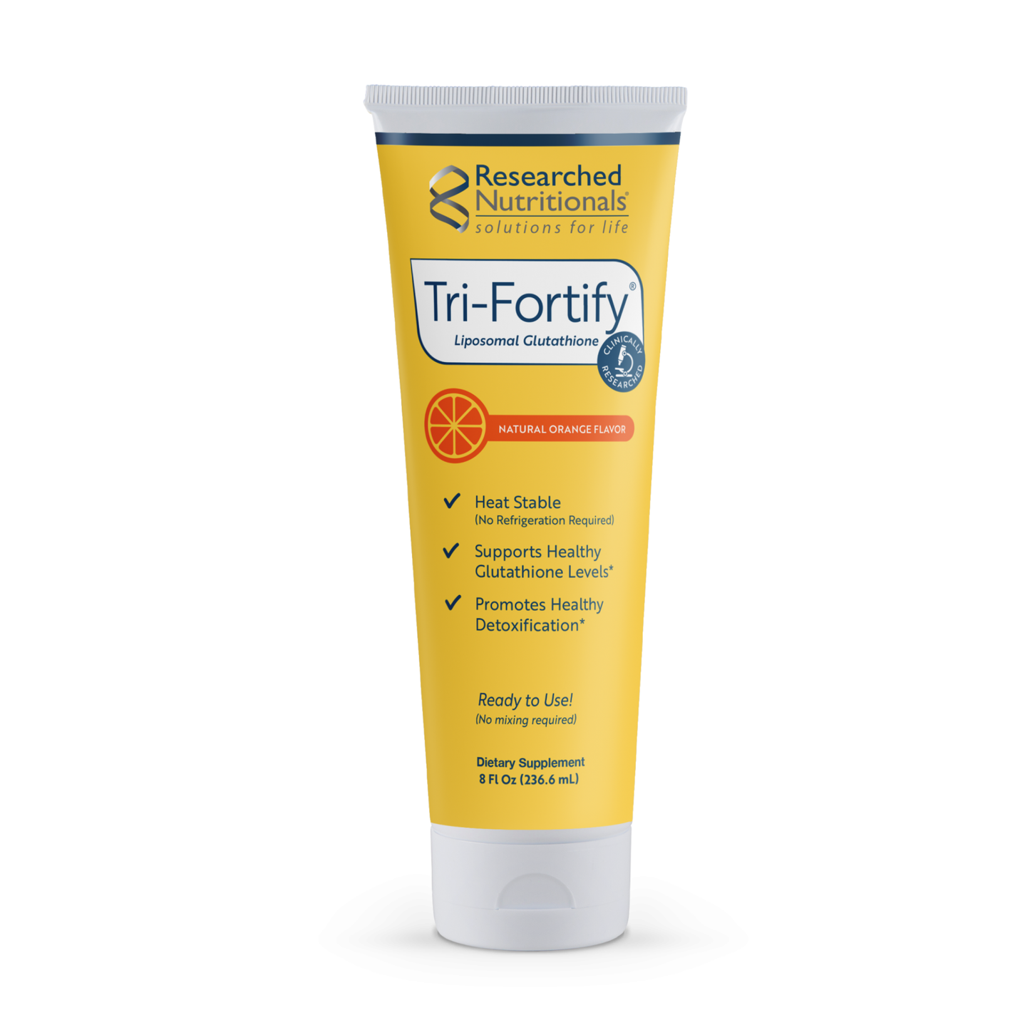 Tri-Fortify Orange Liposomal Glutathione – Orange Tube
